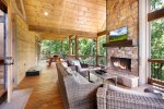 Mountain Echoes - Outdoor fireplace deck seating
